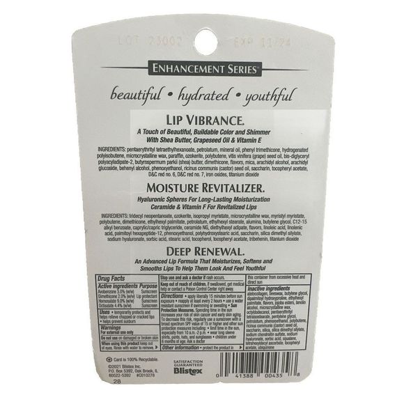 Blistex Enhancement Series (3 PK) Deep Renewal/ Revitalizer Lip Vibrance 9 Tubes - Picture 3 of 4